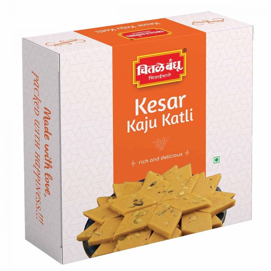 Chitale Kesar Kaju Katli. PRE ORDER by 5TH OCT 2024, delivery by 27TH OCT 2024