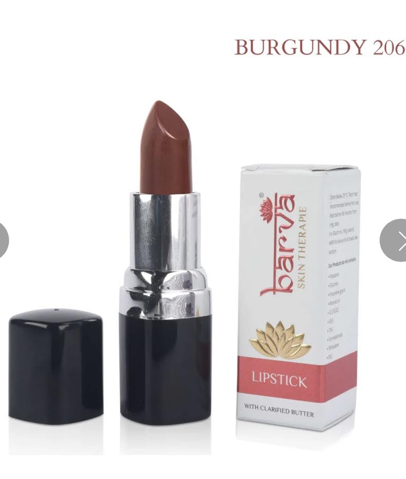 Natural Lipstick : shade 206 Burgundy Deep Red Brown